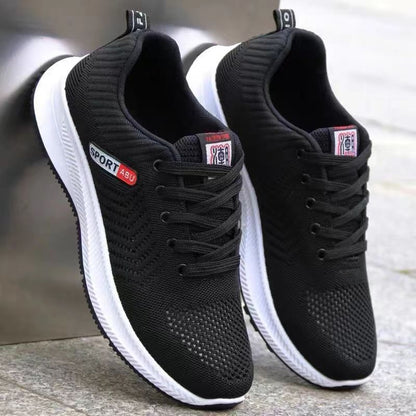 Sports Men's Shoes Men's New Running Shoes Breathable Non-slip Wear-resistant Casual Running Korean Style Trendy Student Shoes Men