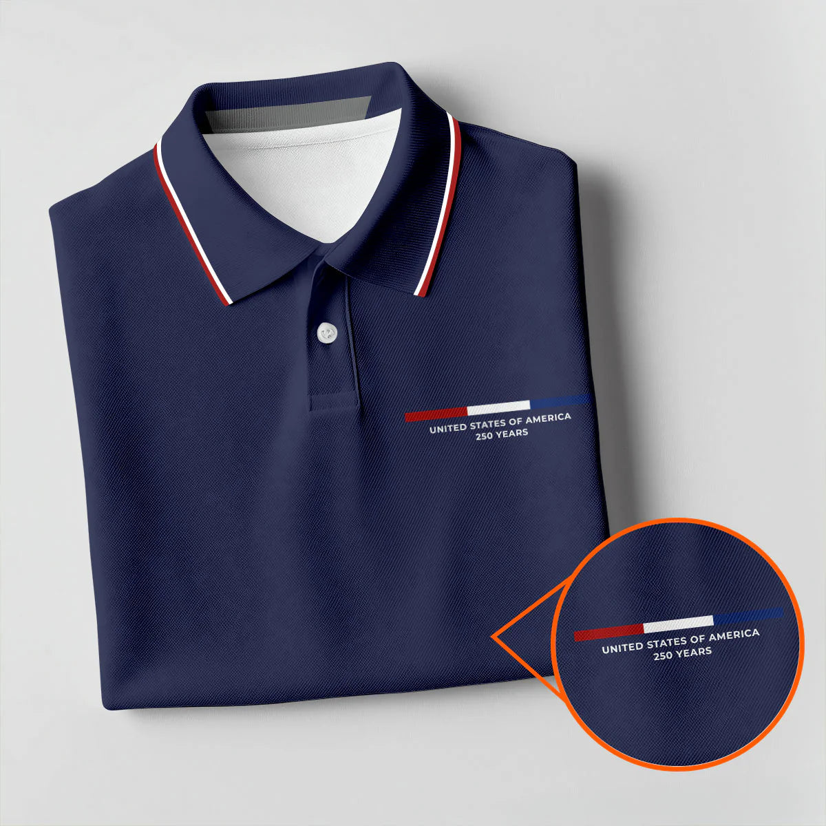 USA 250th Men's short-sleeved polo shirt - BundleWear