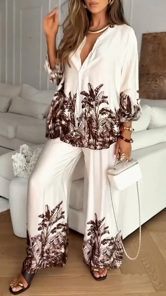 Women's Lapel Printed Holiday Casual Suit