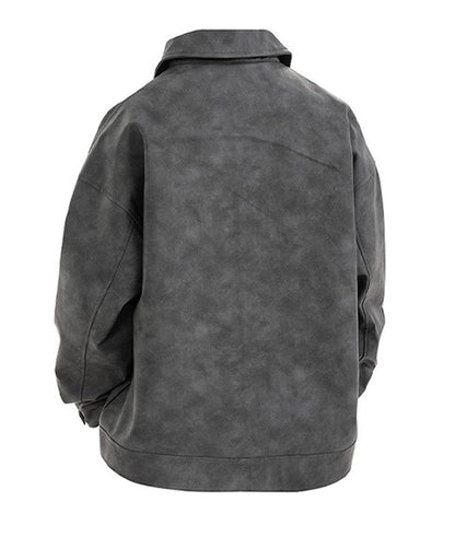 [Branded stock clearance] Autumn and winter cotton retro leather flight jacket for men