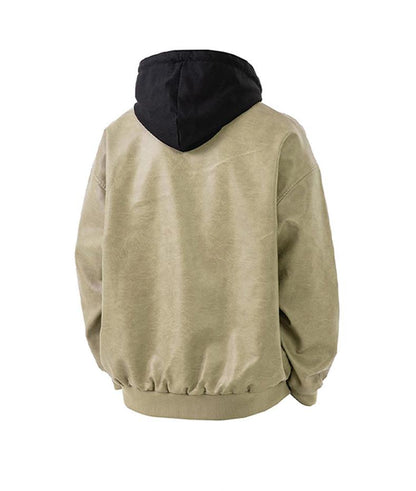 [Branded stock clearance] Autumn and winter cotton retro leather flight jacket for men
