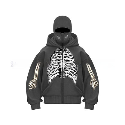 Ninja mask double hooded unique design hooded sweatshirt