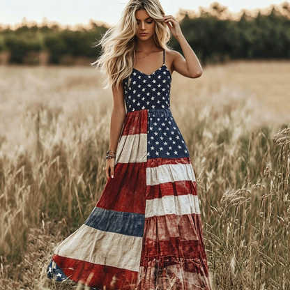 USA 250th Women's loose-fitting versatile dress - BundleWear