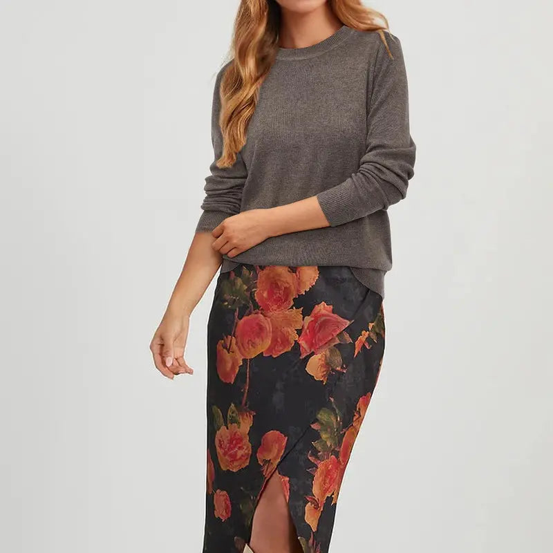 Ladies' Spring Fashion Wool Blend Sweater