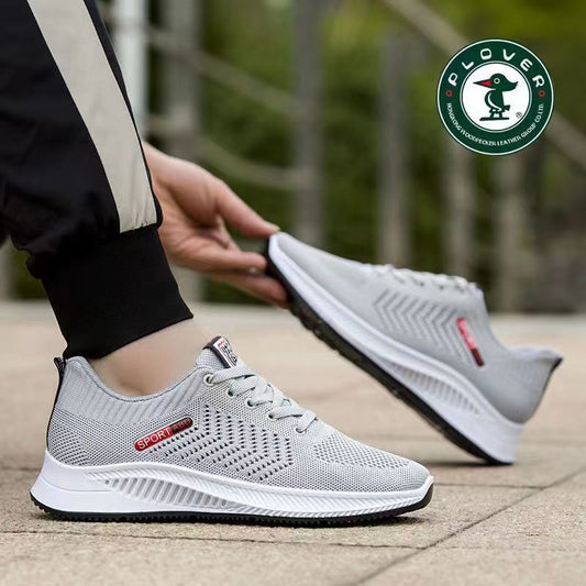 Sports Men's Shoes Men's New Running Shoes Breathable Non-slip Wear-resistant Casual Running Korean Style Trendy Student Shoes Men