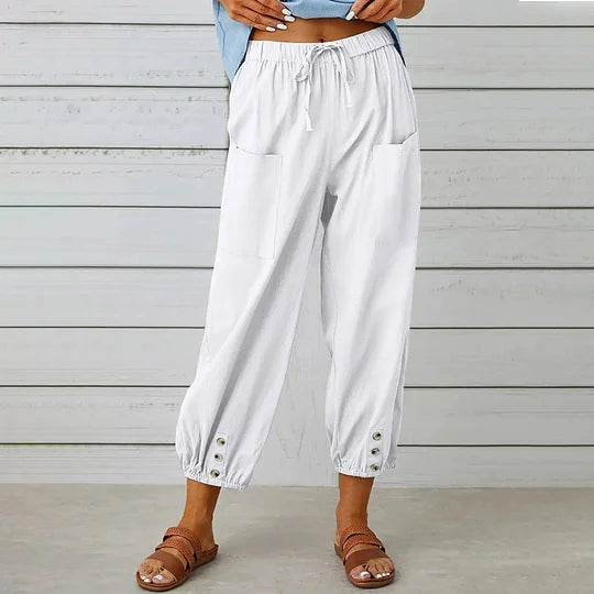 2026 New Cotton and Linen Summer Pants for Women Nine Minute Pants - MATCHING MASTER