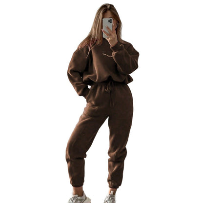 Ladies' Printed Sweatshirt Two-Piece Set