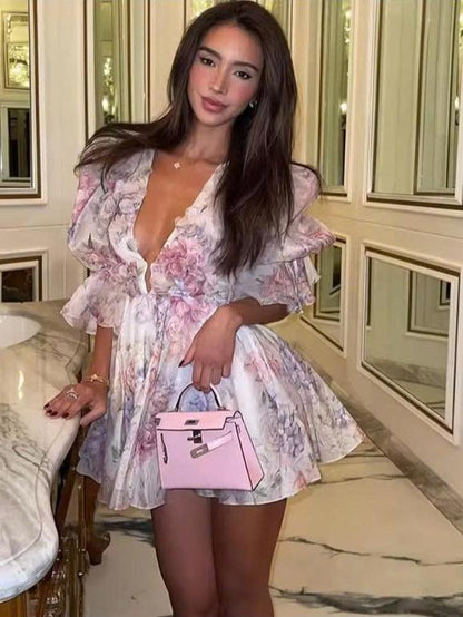 Ladies' Puff Sleeve Dress - MATCHING MASTER