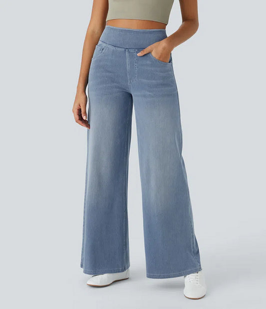 SUPER STRETCH WIDE LEG HIGH WAIST JEANS (Get two for a bigger discount)