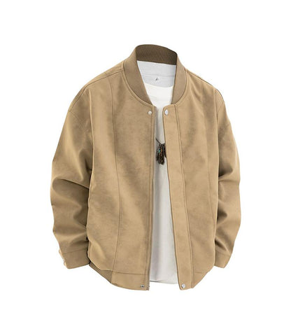[Branded stock clearance] Autumn and winter cotton retro leather flight jacket for men