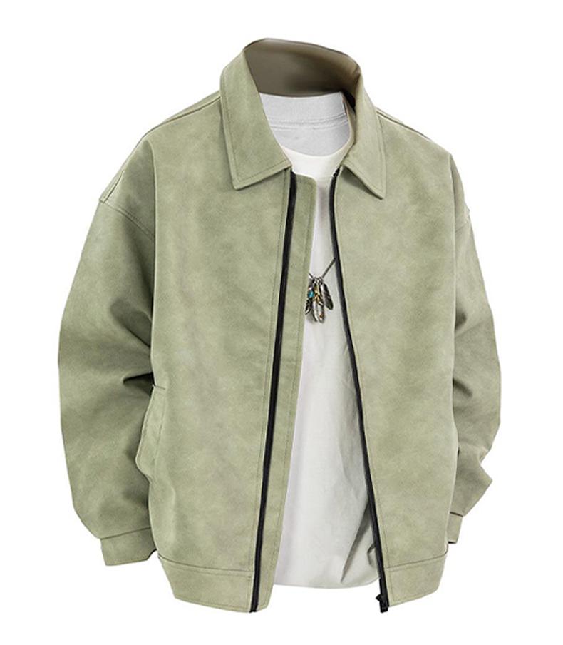 [Branded stock clearance] Autumn and winter cotton retro leather flight jacket for men