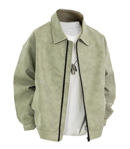 [Branded stock clearance] Autumn and winter cotton retro leather flight jacket for men