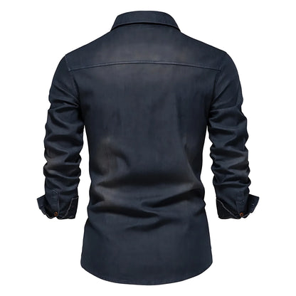 AdaptiveFit Cotton Denim Shirt: Men's Fit