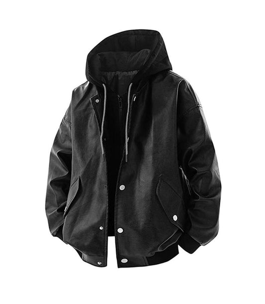 [Branded stock clearance] Autumn and winter cotton retro leather flight jacket for men