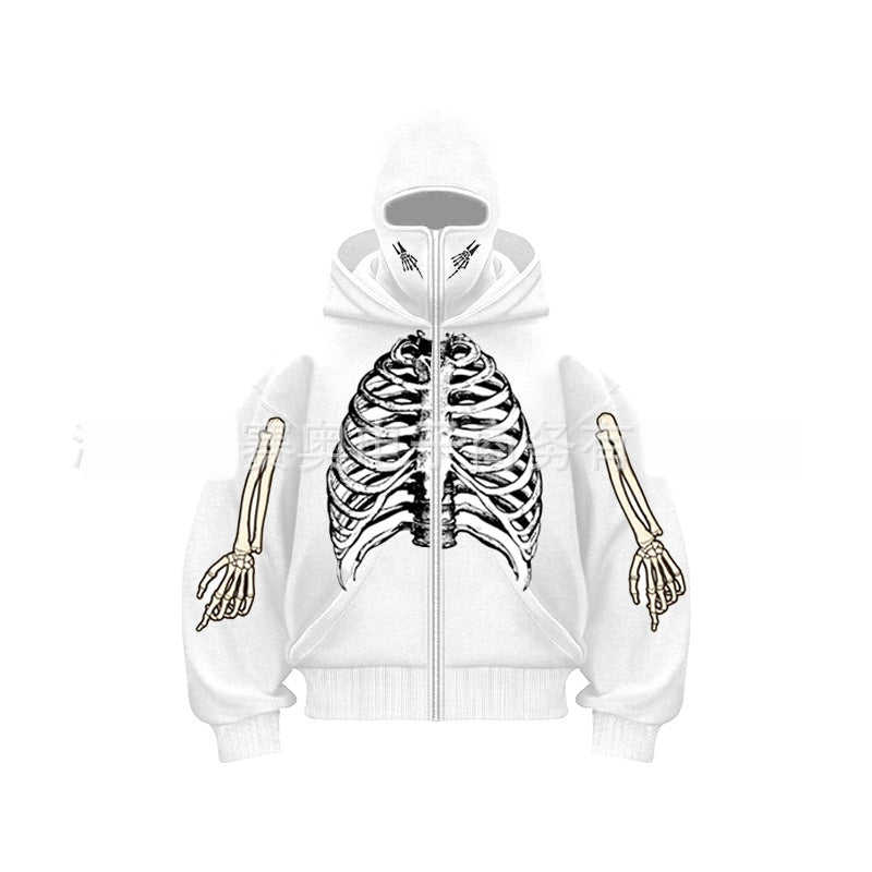 Ninja mask double hooded unique design hooded sweatshirt