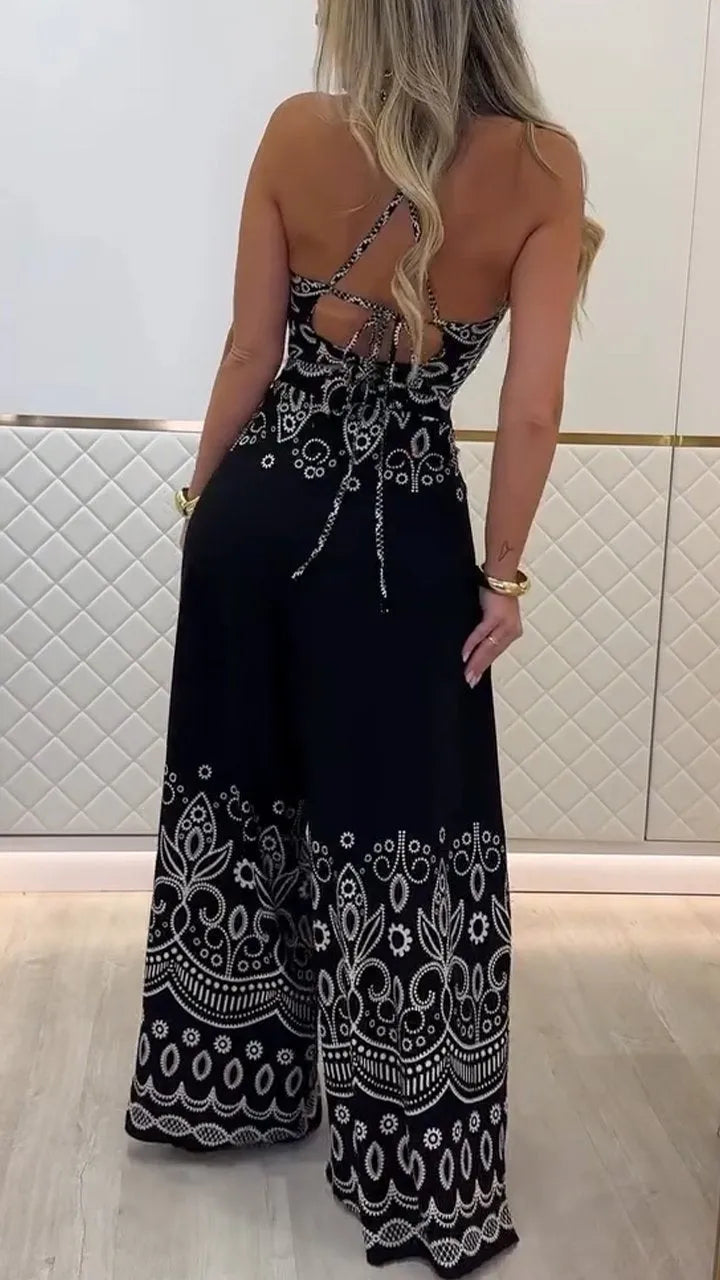 Women's Vintage Printed Holiday Casual Three-Piece Suits