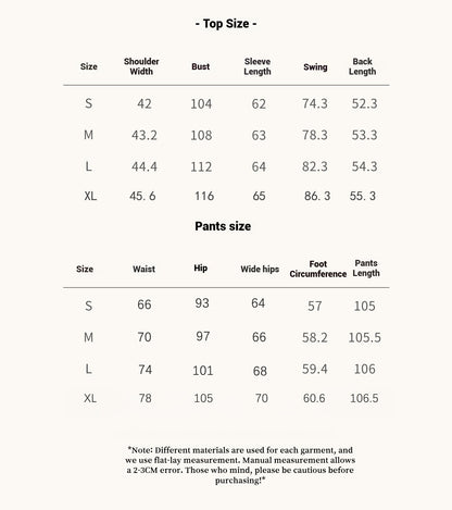 Irregular bias-cut top and trousers suit