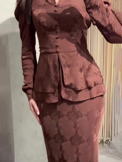 Slim-fit maxi dress