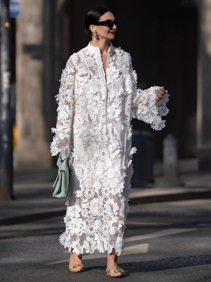 Florentine lace maxi dress