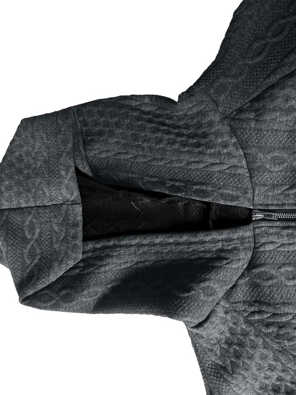 Ladies' Plus Size Solid Color Pocket Coat