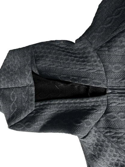 Ladies' Plus Size Solid Color Pocket Coat