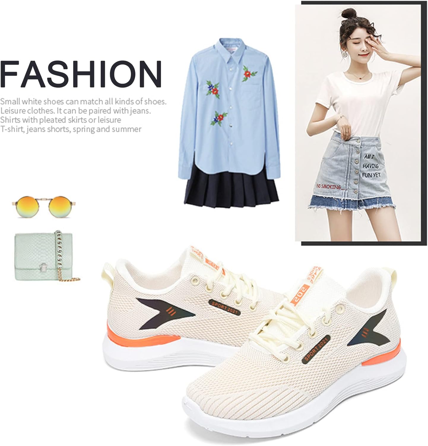 Spring And Summer Women's Sneakers Breathable Non-slip All-match Casual Running Shoes