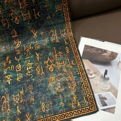Eastern Mystery | Ancient Chinese Text Silk Scarf for Blessings - MATCHING MASTER