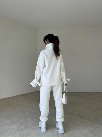 Ladies' 100% Cotton Tracksuit (Hoodie + Pants)