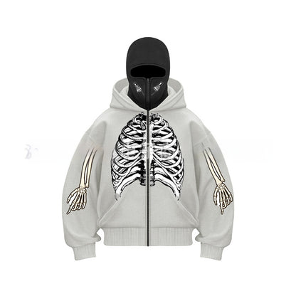 Ninja mask double hooded unique design hooded sweatshirt