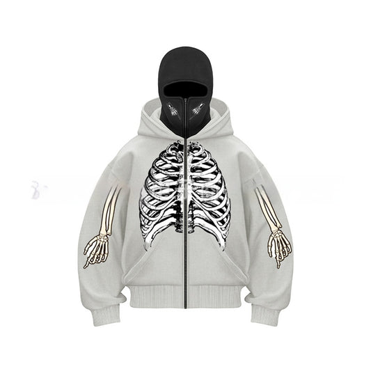 Ninja mask double hooded unique design hooded sweatshirt