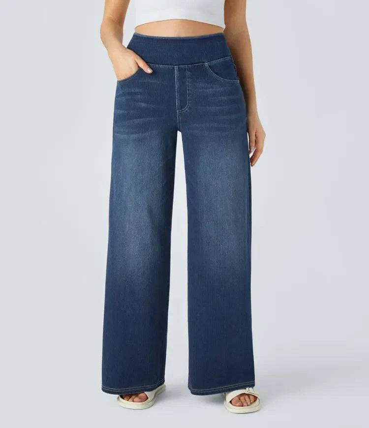 SUPER STRETCH WIDE LEG HIGH WAIST JEANS (Get two for a bigger discount) - MATCHING MASTER