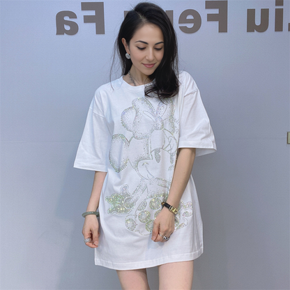 Rhinestone Minnie Oversized T-Shirt - MATCHING MASTER