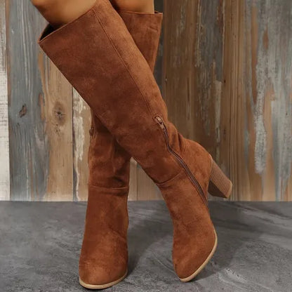 Ladies' High-tube Suede Fashion Boots Denim Style Boots - MATCHING MASTER
