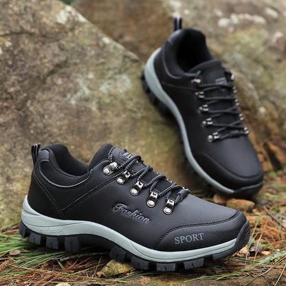 Men's Hiking Shoes Leather Outdoor Shoes Wear-resistant Men Trekking Walking Hunting Sneakers