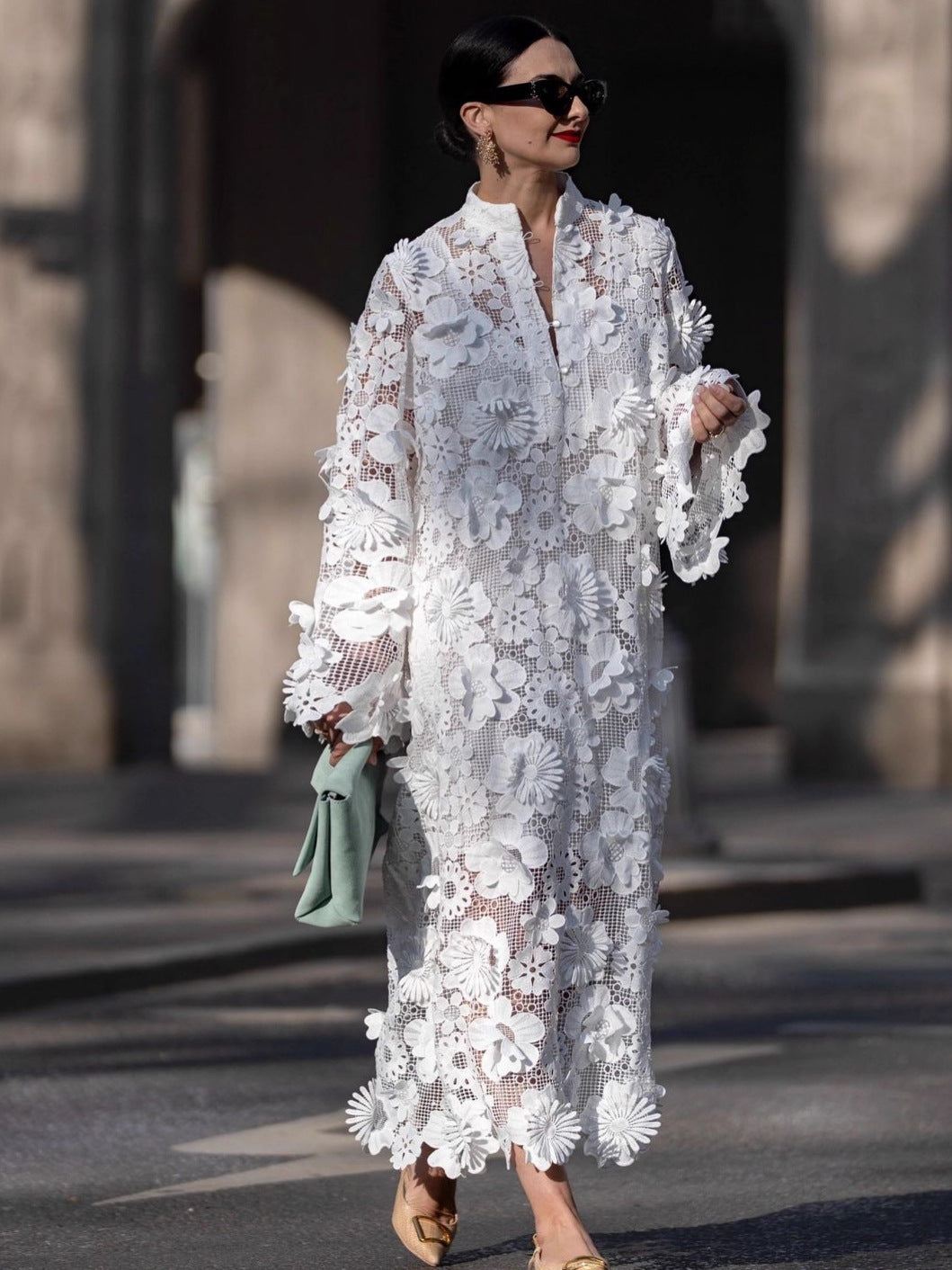 Florentine lace maxi dress