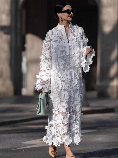 Florentine lace maxi dress