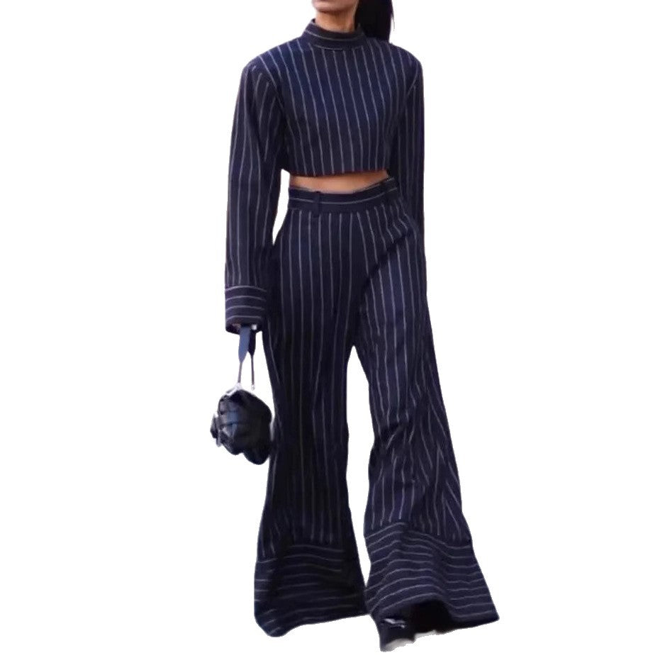 STRICTLY BUSINESS PINSTRIPE BLOUSE - MATCHING MASTER