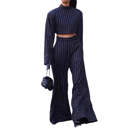 STRICTLY BUSINESS PINSTRIPE BLOUSE - MATCHING MASTER