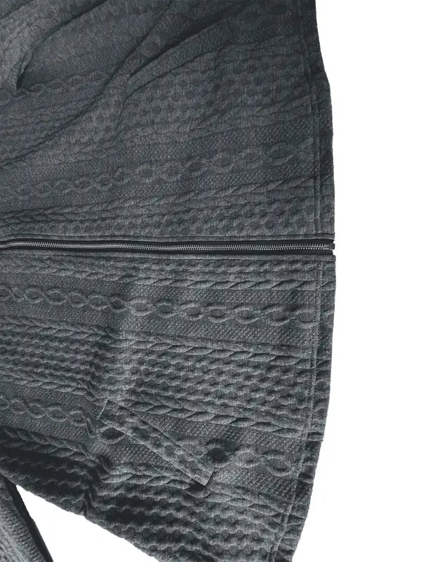 Ladies' Plus Size Solid Color Pocket Coat