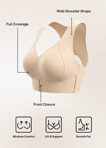 BundleWear™ TrueForm Posture Set | Front-Closure Wire-Free Bra & Underwear
