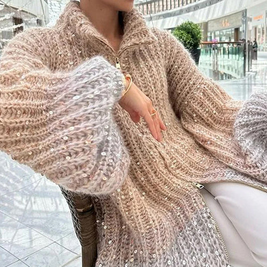 Ladies' Sparkling Sweater Cardigan