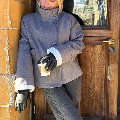 Clarissa Wool Coat High Neck