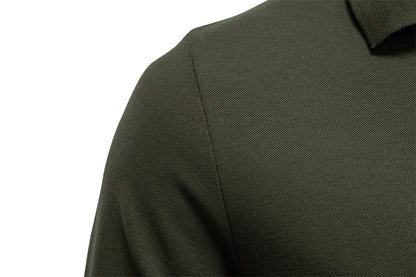 AIOPESON Long Sleeve Polo PL7016 - BundleWear
