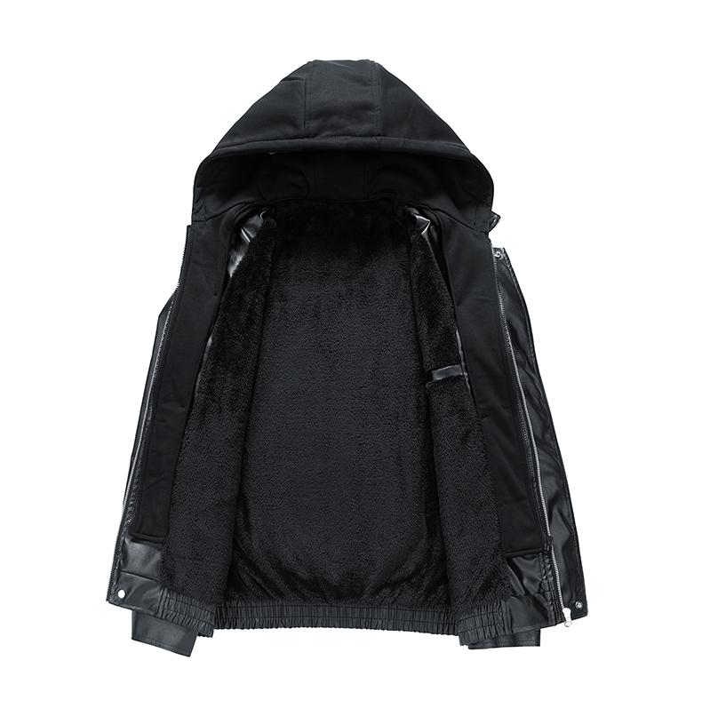 [Branded stock clearance] Autumn and winter cotton retro leather flight jacket for men