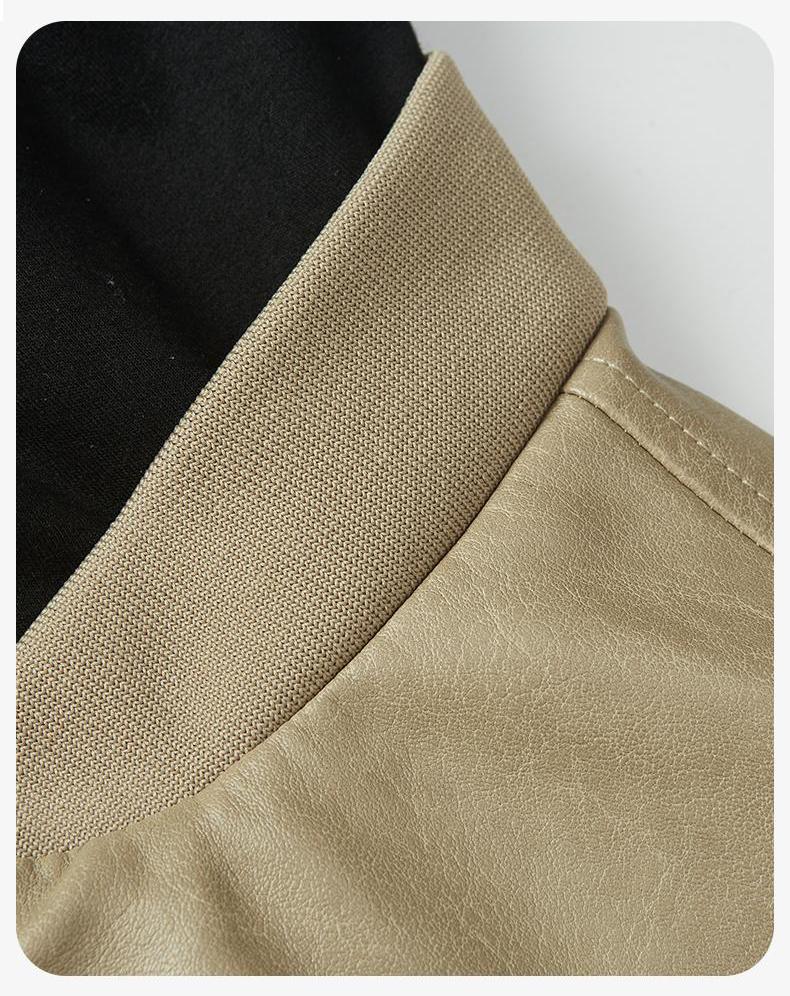 [Branded stock clearance] Autumn and winter cotton retro leather flight jacket for men