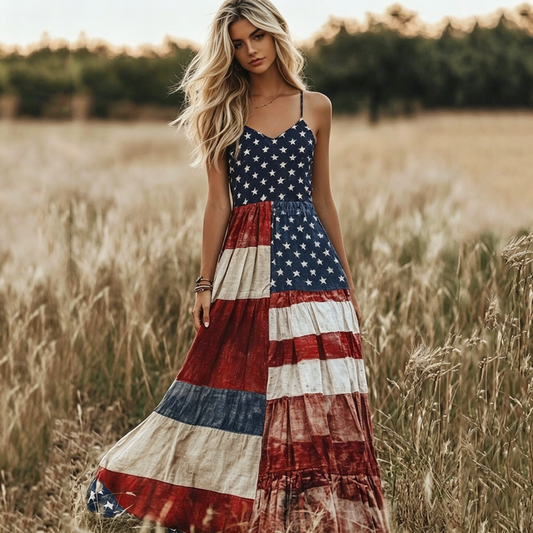 USA 250th Women's loose-fitting versatile dress - BundleWear