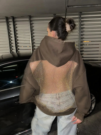 Crystal Mesh Hoodie Backstage