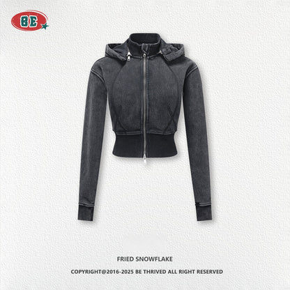 Fleece-lined slimming cardigan sweatshirt and casual pants two-piece set