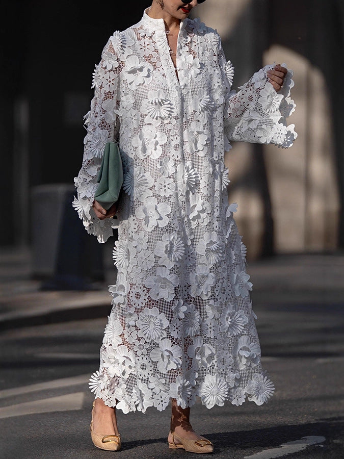 Florentine lace maxi dress