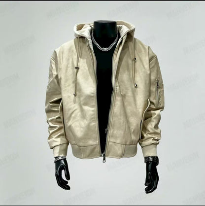 Waxed vintage leather flight jacket - MATCHING MASTER